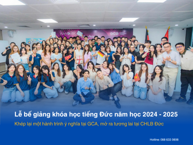 Lễ bế giảng khóa học tiếng Đức năm 2024 tại Viện đào tạo năng lực Đức GCA