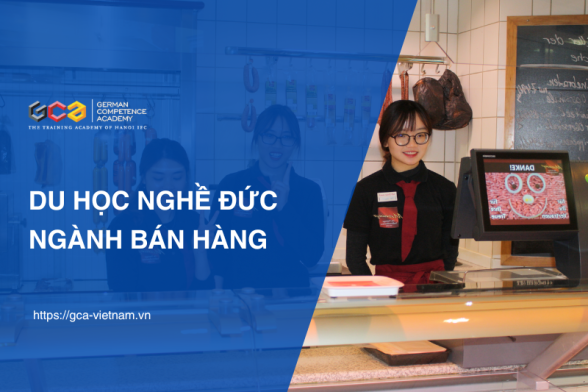 Học viên Việt Nam làm việc tại cửa hàng thịt trong chương trình du học nghề tại Đức