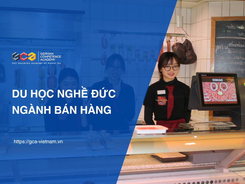 Học viên Việt Nam làm việc tại cửa hàng thịt trong chương trình du học nghề tại Đức