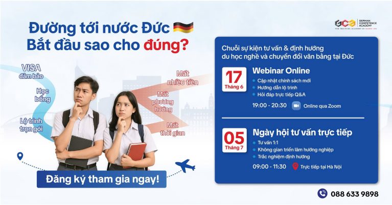 Chuỗi sự kiện tư vấn du học nghề và chuyển đổi bằng cấp tại Đức năm 2025 – GCA Hanoi IEC