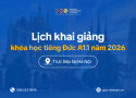 Lịch khai giảng khóa học tiếng Đức năm 2026 tại GCA
